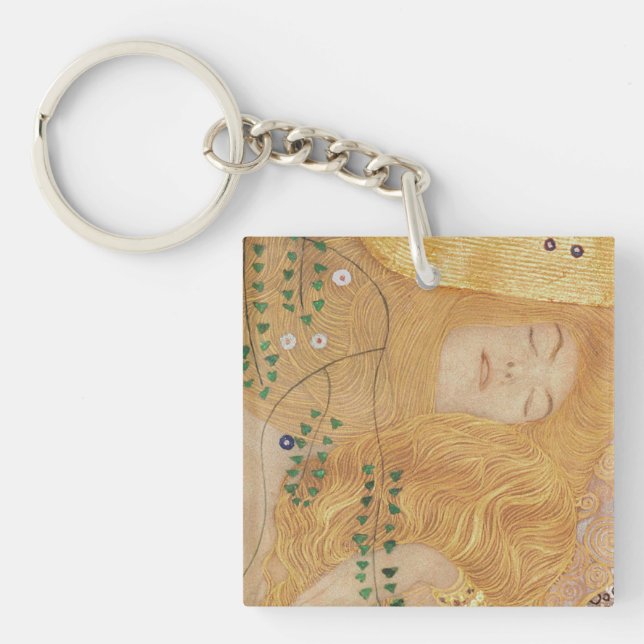 Gustav Klimt | Detail of Water Serpents I Key Ring (Front)