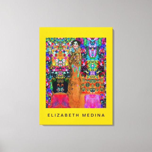 Gustav Klimt & Elizabeth ~ 32X24 1.5 Thick Canvas (Front)