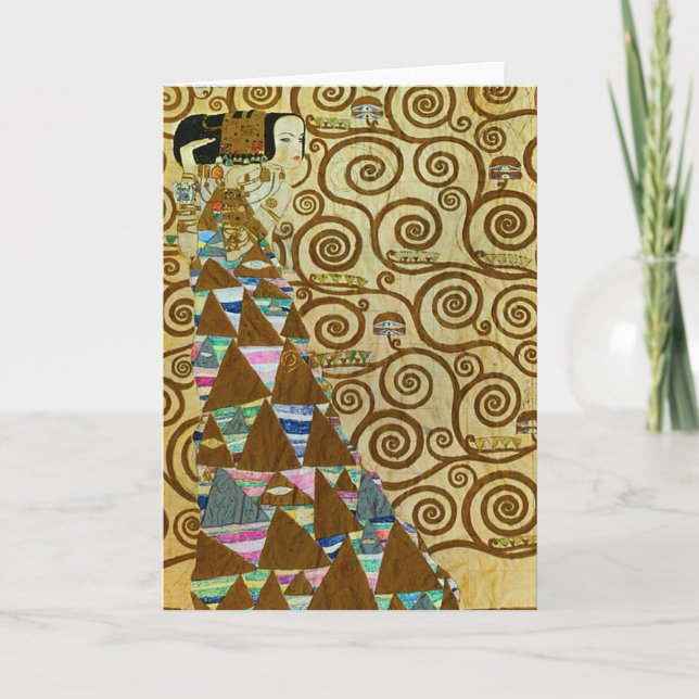 Gustav Klimt Expectation Greeting Card (Front)