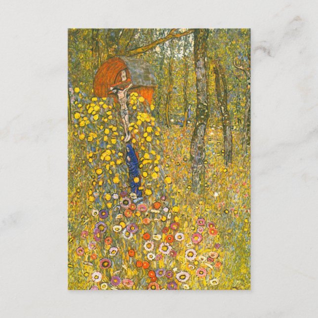 Gustav Klimt Farm Garden with Crucifix Enclosure Card (Front)