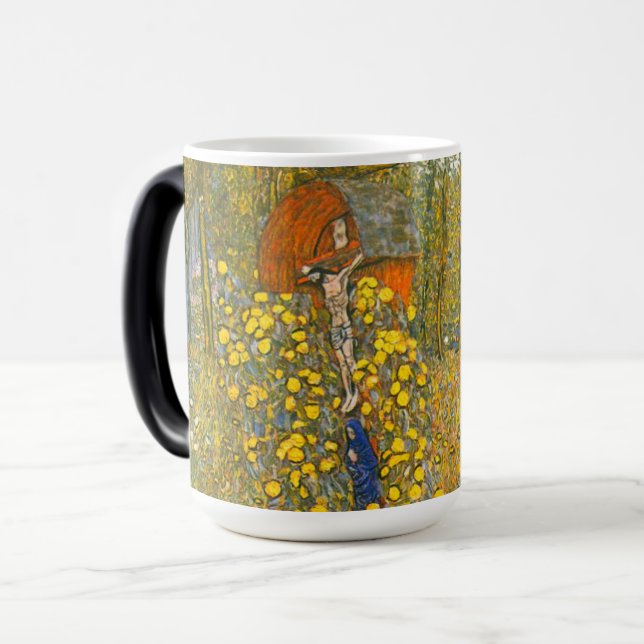 Gustav Klimt Farm Garden with Crucifix Magic Mug (Front Left)