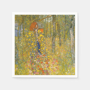 Gustav Klimt Farm Garden with Crucifix Napkin