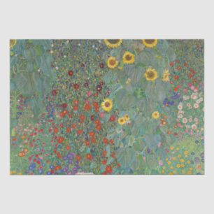 Gustav Klimt   Farm Garden with Sunflowers (1907) Tissue Paper