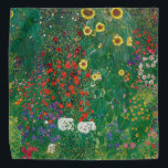 Gustav Klimt - Farm Garden with Sunflowers Bandana<br><div class="desc">Gustav Klimt - Farm Garden with Sunflowers</div>