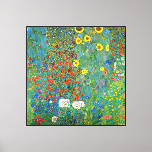 Gustav Klimt - Farm Garden with Sunflowers Canvas Print