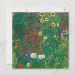 Gustav Klimt - Farm Garden with Sunflowers Holiday Card<br><div class="desc">Gustav Klimt - Farm Garden with Sunflowers</div>