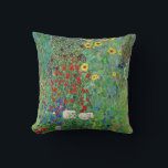 Gustav Klimt Farm Garden With Sunflowers Painting Cushion<br><div class="desc">Gustav Klimt Farm Garden With Sunflowers Floral Vintage Art Nouveau Painting</div>