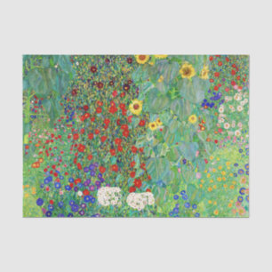 Gustav Klimt Farm Garden With Sunflowers Painting Tissue Paper