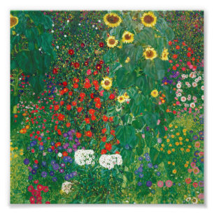 Gustav Klimt - Farm Garden with Sunflowers Photo Print