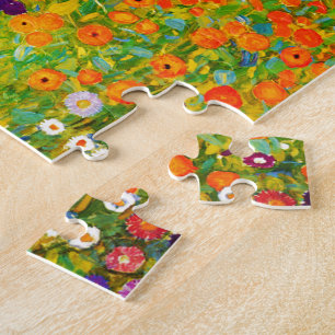 Gustav Klimt , "Farmhouse garden" Jigsaw Puzzle