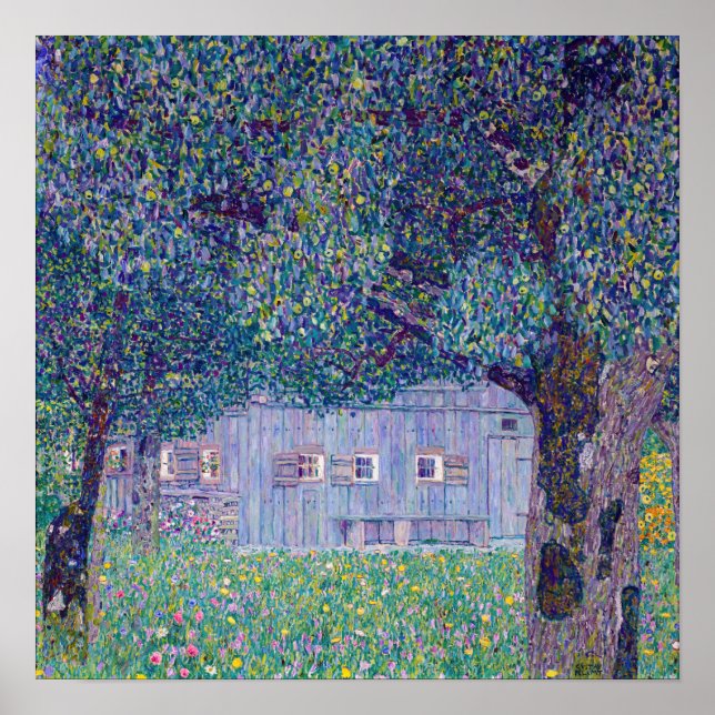 Gustav Klimt - Farmhouse in Upper Austria Poster (Front)