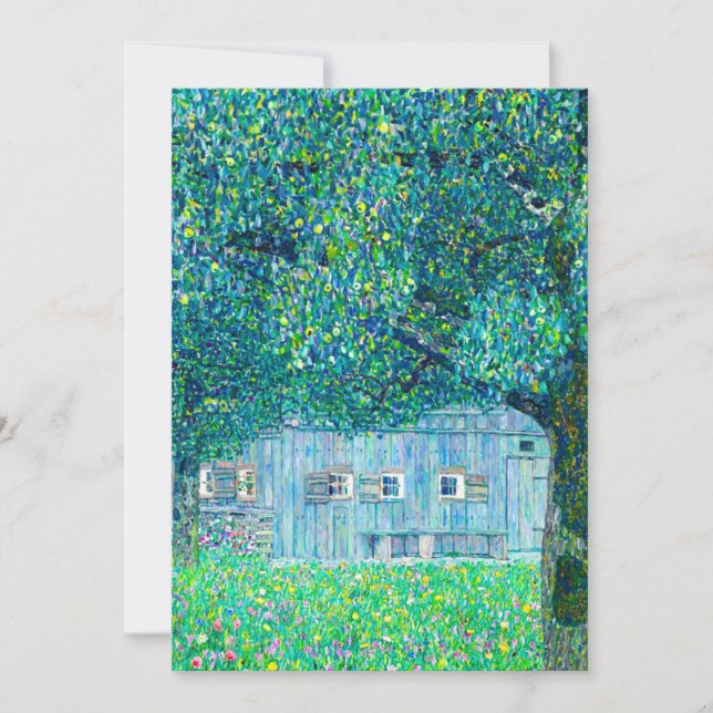 Gustav Klimt Farmhouse in Upper Austria Save The Date (Front)