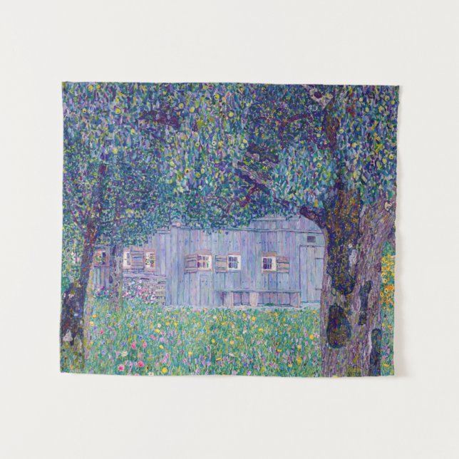 Gustav Klimt - Farmhouse in Upper Austria Tapestry (Front (Horizontal))