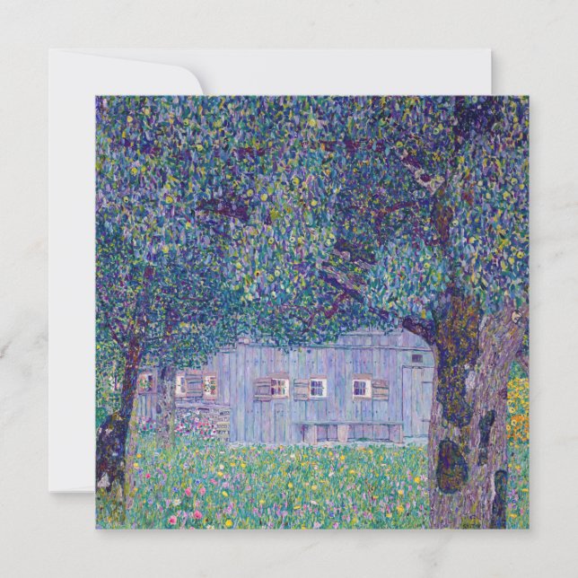 Gustav Klimt - Farmhouse in Upper Austria Thank You Card (Front)