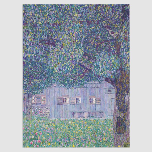 Gustav Klimt - Farmhouse in Upper Austria Tissue Paper (Creator Uploaded)