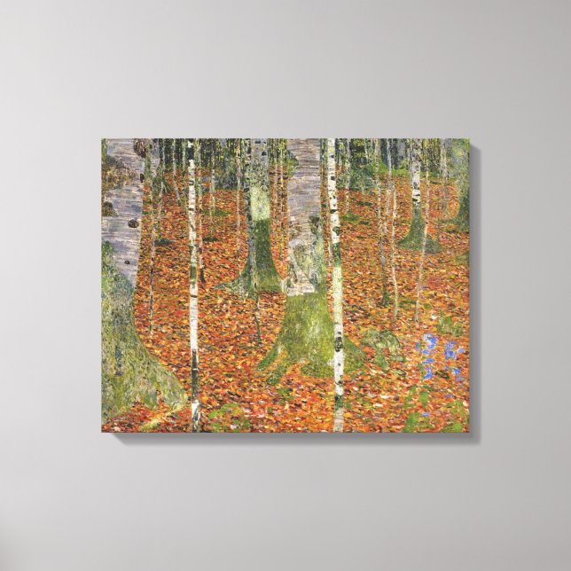 Gustav Klimt - Farmhouse With Birch Trees Canvas Print (Front)