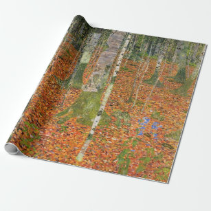 Gustav Klimt - Farmhouse With Birch Trees Wrapping Paper