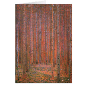 Gustav Klimt Fir Forest Tannenwald Red Trees