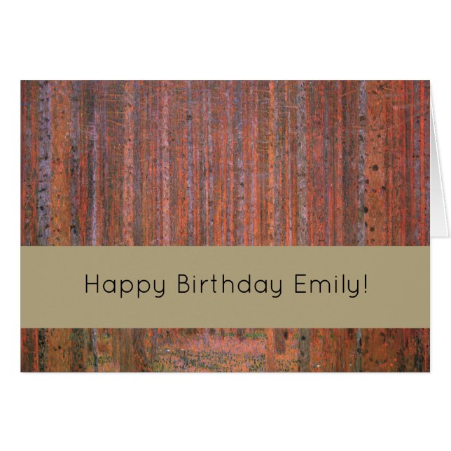 Gustav Klimt Fir Forest Tannenwald Red Trees (Front Horizontal)