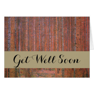 Gustav Klimt Fir Forest Tannenwald Red Trees