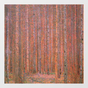 Gustav Klimt Fir Forest Tannenwald Red Trees