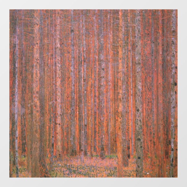 Gustav Klimt Fir Forest Tannenwald Red Trees (Sheet)