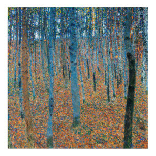 Gustav Klimt Fir Forest Tannenwald Red Trees Acrylic Print