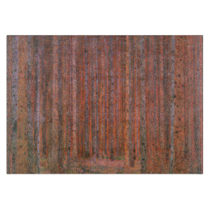 Gustav Klimt Fir Forest Tannenwald Red Trees Cutting Board