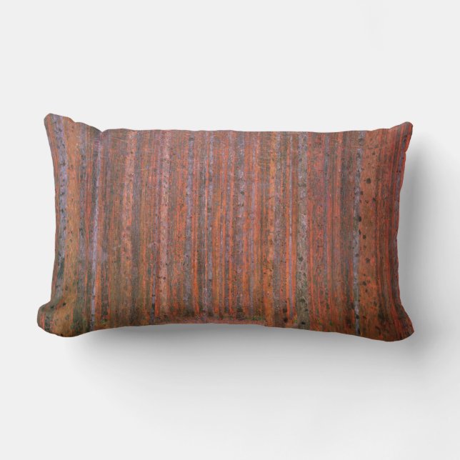 Gustav Klimt Fir Forest Tannenwald Red Trees Lumbar Cushion (Front)