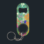 Gustav Klimt Flower Garden<br><div class="desc">Keychain Bottle Opener featuring Gustav Klimt’s oil painting Flower Garden (1906). A beautiful garden of purple, red, white, blue, and orange flowers. A great gift for fans of Art Nouveau and Austrian art.</div>