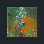 Gustav Klimt - Flower Garden 15 Cm Square Badge<br><div class="desc">Flower Garden - Gustav Klimt in 1905-1907</div>