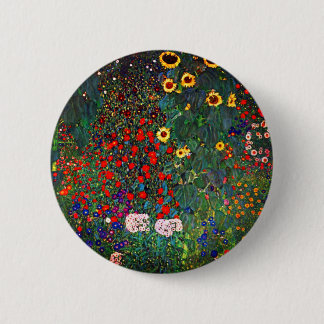 Gustav Klimt Flower Garden 6 Cm Round Badge