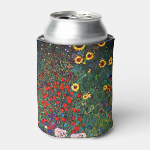 Gustav Klimt Flower Garden Can Cooler