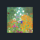 Gustav Klimt: Flower Garden Canvas Print<br><div class="desc">A beautiful classic canvas print featuring a colourful flower garden,  painted by the Austrian symbolist painter Gustav Klimt.</div>