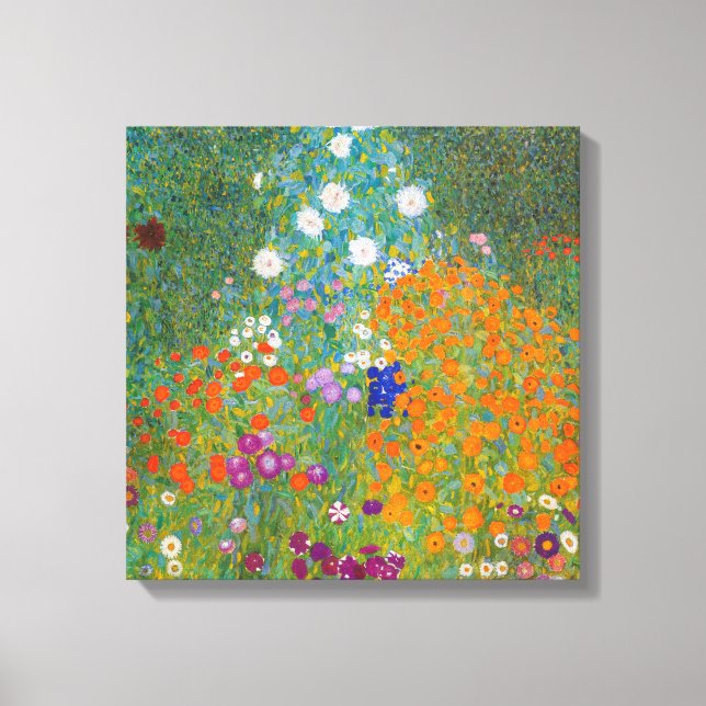 Gustav Klimt - Flower Garden Canvas Print (Front)