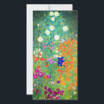 Gustav Klimt Flower Garden Card<br><div class="desc">Card featuring Gustav Klimt’s oil painting Flower Garden (1906). A beautiful garden of purple,  red,  white,  blue,  and orange flowers. A great gift for fans of Art Nouveau and Austrian art.</div>