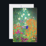 Gustav Klimt Flower Garden Card<br><div class="desc">Card featuring Gustav Klimt’s oil painting Flower Garden (1906). A beautiful garden of purple,  red,  white,  blue,  and orange flowers. A great gift for fans of Art Nouveau and Austrian art.</div>