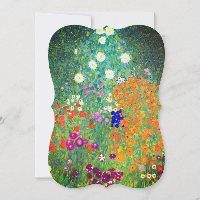 Gustav Klimt Flower Garden Card (Front)
