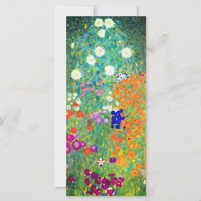 Gustav Klimt Flower Garden Card  (Front)