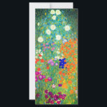 Gustav Klimt Flower Garden Card<br><div class="desc">Card featuring Gustav Klimt’s oil painting Flower Garden (1906). A beautiful garden of purple,  red,  white,  blue,  and orange flowers. A great gift for fans of Art Nouveau and Austrian art.</div>