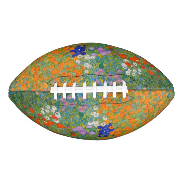 Gustav Klimt - Flower Garden Cornhole Set Football (Front)