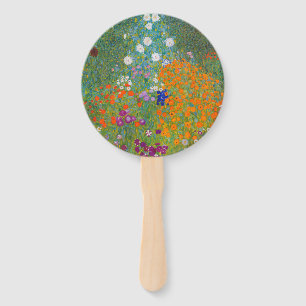 Gustav Klimt - Flower Garden Cornhole Set Hand Fan