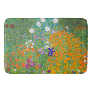 Gustav Klimt Flower Garden Cottage Art Nouveau Bath Mat