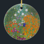 Gustav Klimt Flower Garden Cottage Nature Ceramic Tree Decoration<br><div class="desc">A beautiful garden painting - this is a classic painting by Gustav Klimt,  called Cottage Garden,  or Bauergarten,  1907,  which is a close up of a flower garden,  a colorful floral painting.</div>