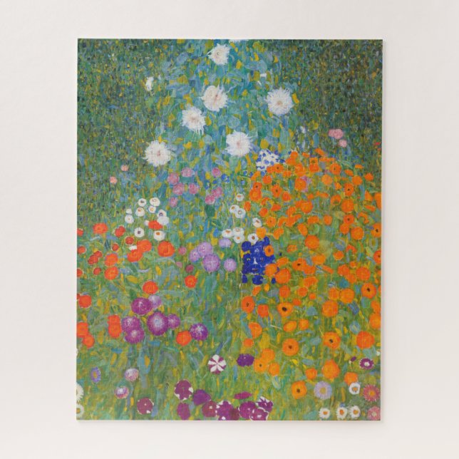 Gustav Klimt Flower Garden Cottage Nature Jigsaw Puzzle (Vertical)