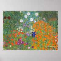 Gustav Klimt Flower Garden Cottage Nature
