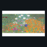 Gustav Klimt Flower Garden Cottage Nature Rectangular Sticker<br><div class="desc">A beautiful garden painting - this is a classic painting by Gustav Klimt,  called Cottage Garden,  or Bauergarten,  1907,  which is a close up of a flower garden,  a colourful floral painting.</div>