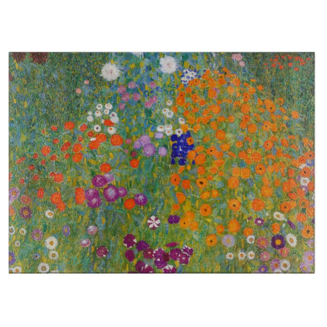 Gustav Klimt: Flower Garden Cutting Board (Front)