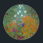 Gustav Klimt - Flower Garden Dartboard<br><div class="desc">Flower Garden - Gustav Klimt in 1905-1907</div>