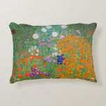 Gustav Klimt - Flower Garden Decorative Cushion<br><div class="desc">Flower Garden - Gustav Klimt in 1905-1907</div>